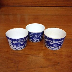 ถ้วยน้ำชาเก่าลายมังกรมี 3 ใบ - Image 3