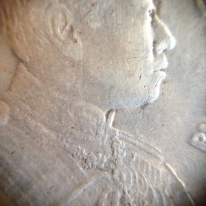 เหรียญเนื้อเงินหนึ่งบาท ตราพระบรมรูปร.6 - ตราไอราพรต พ.ศ.2456 สวยงามคมชัดเดิมๆ - Image 3