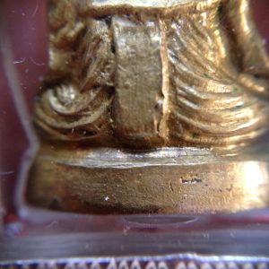 หล่อหลวงปู่เอมวัดคลองโป่ง ศรีสำโรงรุ่น 3 ปี2517เนื้อทองเหลืองกะไหล่ทองเลี่ยมเงินโบราณลงยาแบบเปิดฝา - Image 4