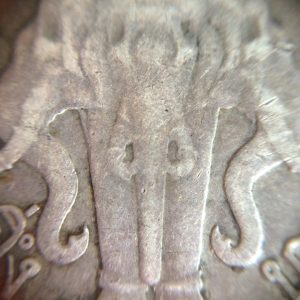 เหรียญเนื้อเงินหนึ่งบาท ตราพระบรมรูปร.6 - ตราไอราพรต พ.ศ.2456 เป็นปีหายากมากสวยงามคมชัด - Image 4