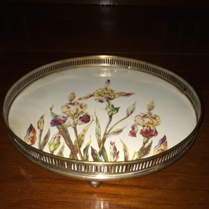 ถาดกระเบื้องโบราณ" วิคตอเลีย "ขนาด 10 "ลายดอกไม้ - Image 3