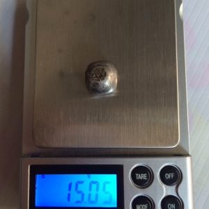 พดด้วงเนื้อเงินเม็ดหนึ่งบาทสมัยรัตนโกสินทร์ ตราเฉลว 2 ตรานน.ประมาณ15.05กรัม - Image 4