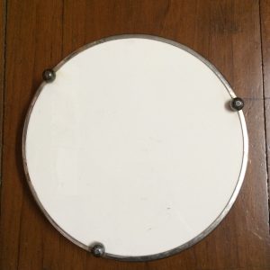 ถาดกระเบื้องโบราญสมัย ร.5 ขนาด สผ.8"ลายดอกไม้สีม่วง 2 ชมพู 1 สภาพสวยงามคลาสสิกครบสมบูรณ์ - Image 4