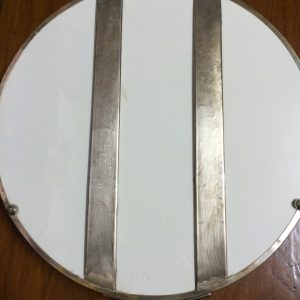 ถาดกระเบื้องโบราณ ขนาด 14 นิ้ว ลายดอกทานตะวัน สีขาวเหลือง 2 ดอก - Image 4