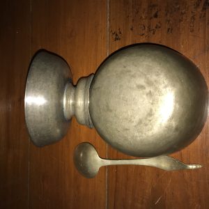 ขันตักบาตรพร้อมทัพพี เนื้อลงหิน สวยงามมาก - Image 3