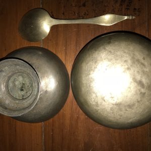 ขันตักบาตรพร้อมทัพพี เนื้อลงหิน สวยงามมาก - Image 4