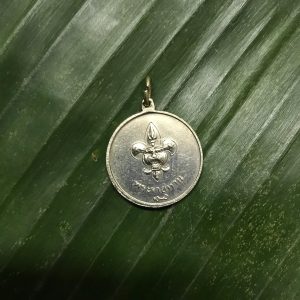 เหรียญพระราชทาน ลูกเสือ พิมพ์ลึก  เก้าหางสั้น มีลายเซ็นเล็ก - Image 3