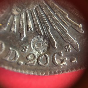 เหรียญเงินแม็กซิโก 8 เรียว ปี 1858  ตอกตราพระมหามงกุฎ - พระแสงจักร - Image 4