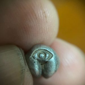 พดด้วงสมัยสุโขทัยเม็ดสลึงหายากมาก ตรา กระค่าย - หอยสังข์ สภาพคมชัดสวยงาม - Image 2