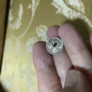 เหรียญเงินเฟื้อง ร. 5  เชื่อมเป็นกระดุม - Image 3