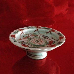 จานเชิงรัตนโกสินทร์ตอนต้น มีลายบนลายล่าง ใบเล็ก สภาพสมบูรณ์มาก ใบที่ 9 - Image 2