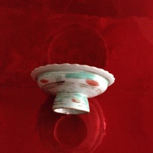 จานเชิงรัตนโกสินทร์ตอนต้น มีลายบนลายล่าง ใบเล็ก สภาพสมบูรณ์มาก ใบที่ 9 - Image 3