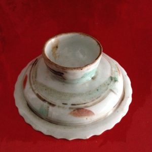 จานเชิงรัตนโกสินทร์ตอนต้น มีลายบนลายล่าง ใบเล็ก สภาพสมบูรณ์มาก ใบที่ 9 - Image 4