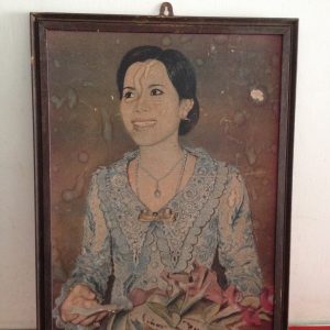 รูปวาดลงในกระดาษอัดรูปในหลวงและราชินี สวยงามดูแปลกตามาก ขนาด 16"x22 - Image 2