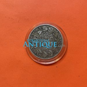 เหรียญเก่าเนื้อเงินประเทศเบลเยี่ยมสมัยพระเจ้า LEOPOLD II ROI ปี ค.ศ.1873 มูลค่า 5 France ตรงสมัย ร.5 พ.ศ.2416 - Image 4