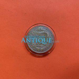 เหรียญเก่าเนื้อเงินประเทศอังกฤษสมัยพระเจ้า GEORGIVS V ปี ค.ศ.1923 มูลค่า 1/2 CROWN ตรงสมัย ร.5 พ.ศ.2466 - Image 3