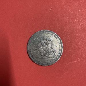 เหรียญเก่าเนื้อเงินประเทศ GREAT BRITAIN ขนาด สผ.3.8 ซ.ม.สมัย GEORGIUS III D: G :BRITANNIARUM  ปี ค.ศ.1820  ตรงกับสมัย ร.2  ปี พ.ศ.2363 ผิวสวยเดิมคมชัด - Image 3