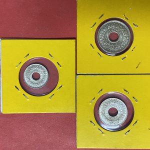 เหรียญดีบุกสมัย ร.8 (พ.ศ.2488) ลายกระนก มี3เหรียญ 5,10 และ20 สตางค์ สวยทุกเหรียญ - Image 3