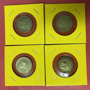 เหรียญหนึ่งสลึงช้างสามเศียรเนื้อเงินสมัย ร.6 ปี พ.ศ.2462 (3เหรียญ) และ2468 (1เหรียญ) จำนวน 4 เหรียญสวยงามคมชัดมากๆ - Image 4