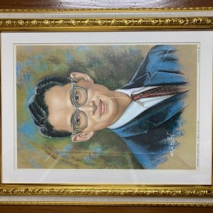 รูปวาดในหลวงเก่า โดย นาย สมบูรณ์สว่างจันทร์ ขนาด 50 ซม X 38 ซม  จัดพิมพ์ที่ ห.ห.จ.โรงพิมพ์นิยมช่าง 7/30 สุขุมวิท 85 - Image 2