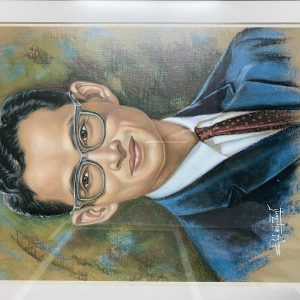 รูปวาดในหลวงเก่า โดย นาย สมบูรณ์สว่างจันทร์ ขนาด 50 ซม X 38 ซม  จัดพิมพ์ที่ ห.ห.จ.โรงพิมพ์นิยมช่าง 7/30 สุขุมวิท 85 - Image 3